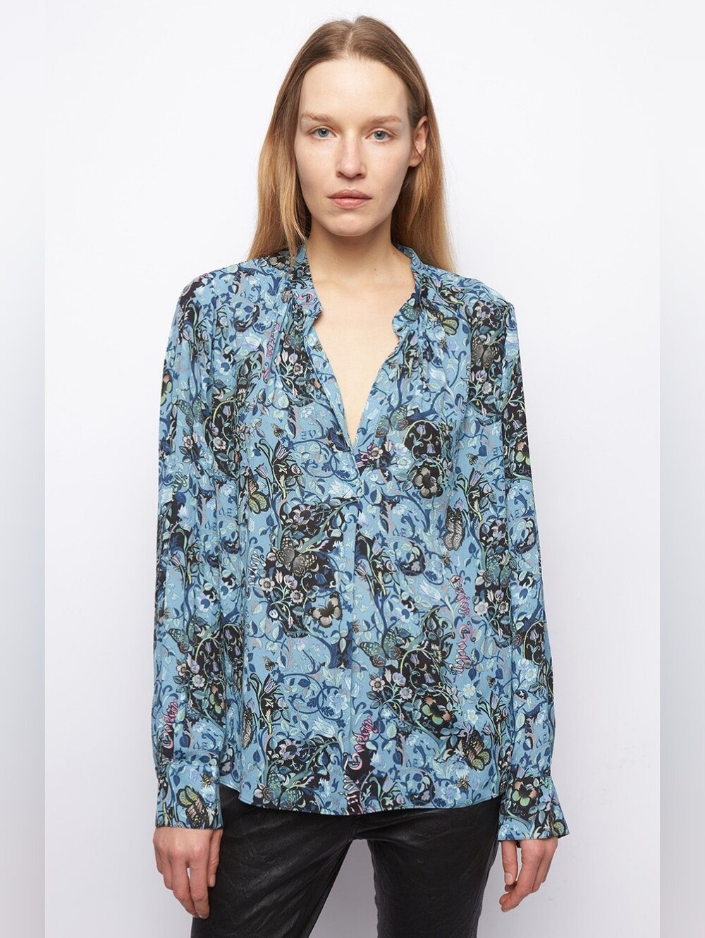 Zadig & Voltaire Ting Bohemian Patch Blouse Size Large